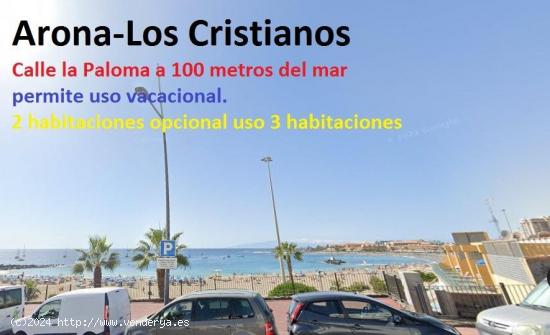  Los Cristianos Piso 2 habitaciones a 100 metros del mar con balcón patio interior. - SANTA CRUZ DE  